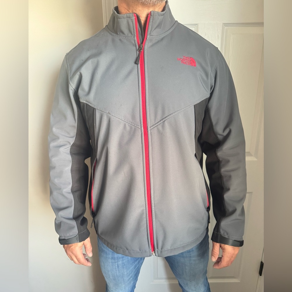 The North Face Men's Performance Jacket in Gray and Red